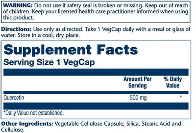 Solaray - Quercetin 500 mg - 90 Veg Capsules