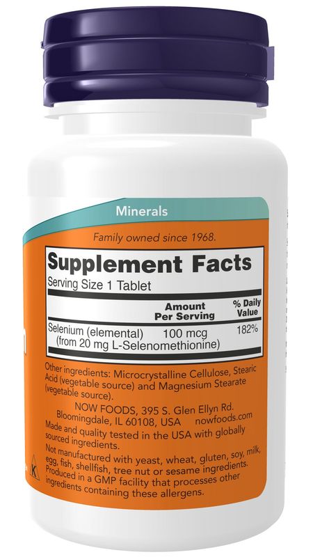 Now - Selenium Yeast Free - 100 Tablets