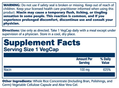Solaray - Niacin - 100 Capsules