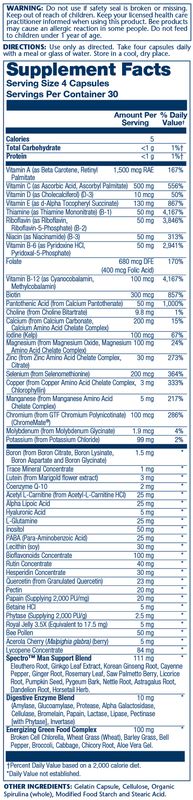 Solaray - Spectro Man Multivitamin - 120 Capsules