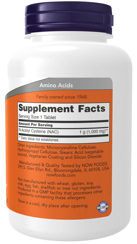 Now - NAC 1000 mg - 120 Tablets