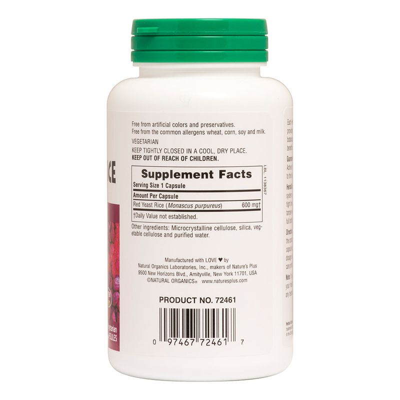 Natures Plus - Red Yeast Rice 1200 mg - 120 Count