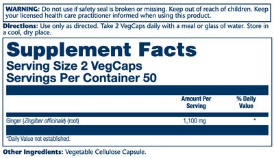 Solaray - Ginger - 180 count