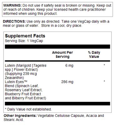 Solaray - Lutein Eyes - 60 count