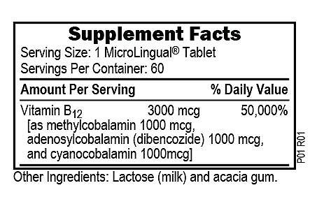 Superior Source - Triple B-12 3,000 mcg - 60 Tablets