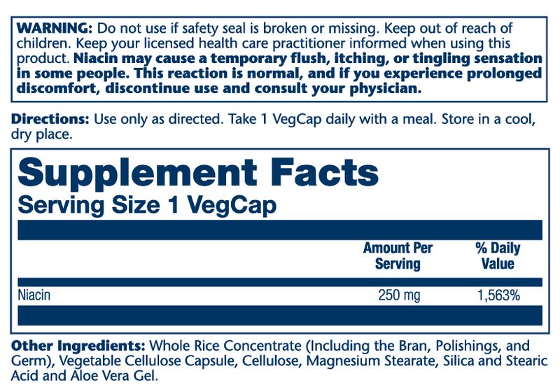Solaray - Niacin - 100 Capsules