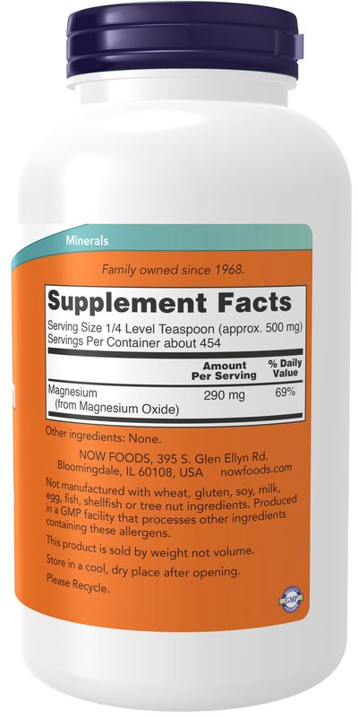Now - Magnesium Oxide Powder - 8 oz