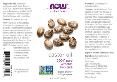 Now - Castor Oil - 4 oz