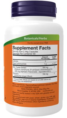 Now - Silymarin Milk Thistle Extract 150 mg - 120 Capsules
