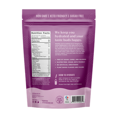 Ultima - Box of Grape Electrolyte Powder - 20 Sticks