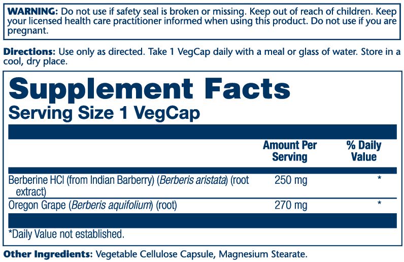 Solaray - Berberine Root Extract - 60 count
