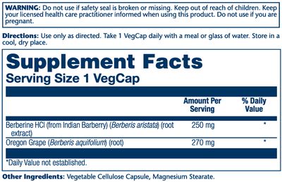 Solaray - Berberine Root Extract - 60 count