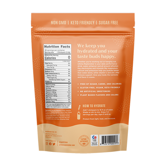 Ultima - Box of Orange Electrolyte Powder - 20 Sticks