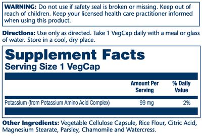 Solaray - Potassium Dietary Supplement 99 mg - 100 Capsules