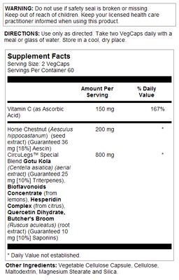 Solaray - Circulegs - 60 count