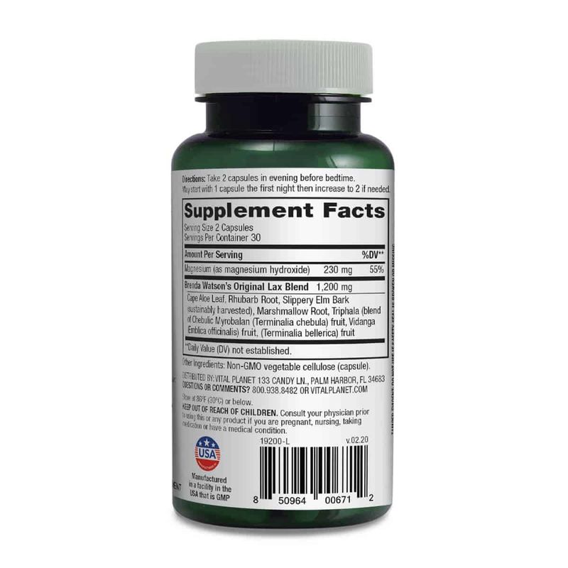 Vital Planet - Vital Lax Natural Laxative - 60 Veg Capsules