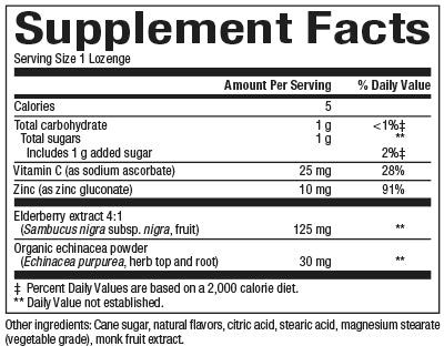 Natural Factors - Zinc with Elderberry - 60 Lozenges