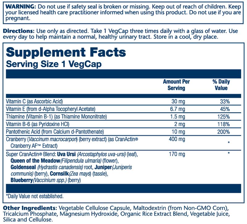 Solaray - Super Cran Actin - 60 count