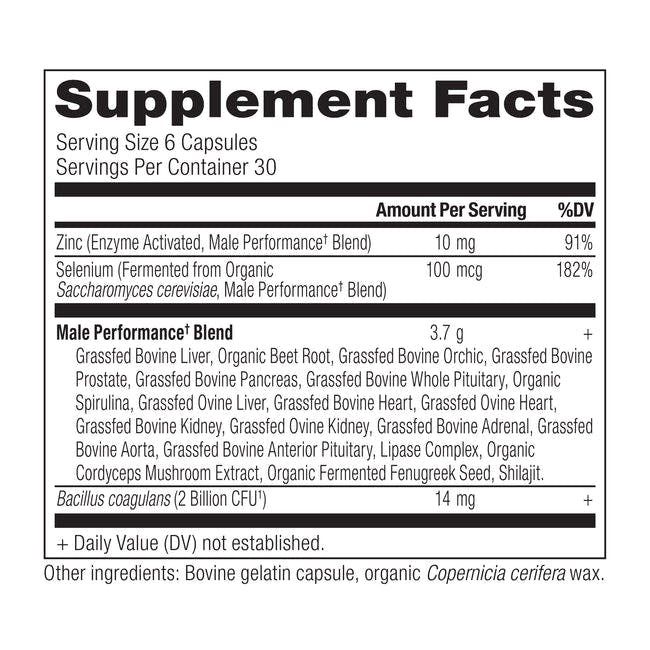 Ancient Nutrition - Mens Performance Blend Glandular - 180 Capsules