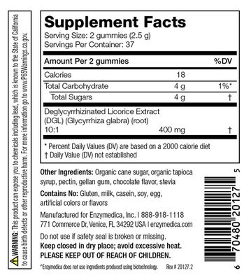 Enzymedica - DGL Stomach Soothe Gummies - 74 Gummies