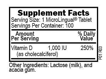 Superior Source - Microlingual Extra Strength D3 1,000 - 100 Tablets