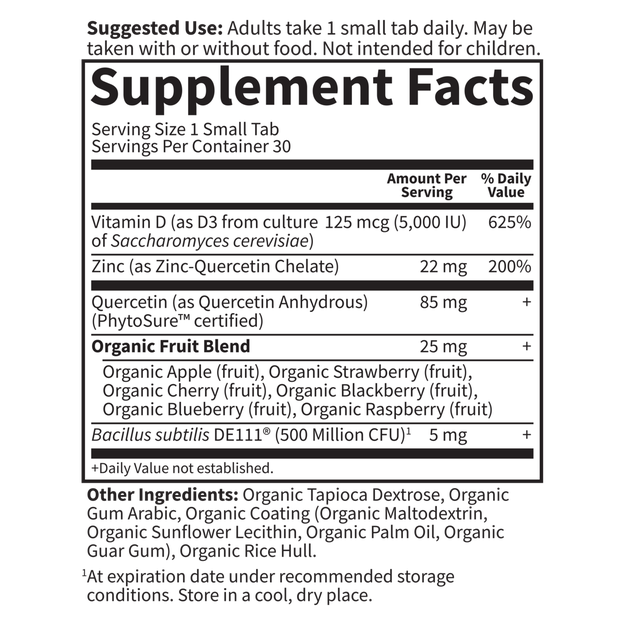 Garden of Life - Dr. Formulated Vitamin D3 5000 &amp; Zinc - 30 Tablets