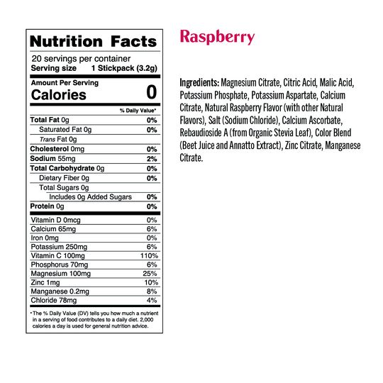 Ultima - Raspberry Electrolyte Powder - 3.4 oz