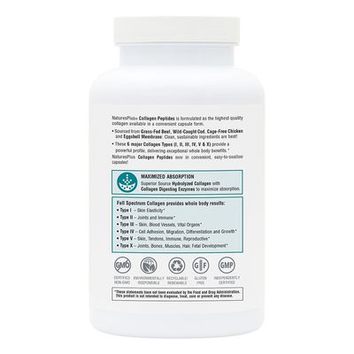 Natures Plus - Collagen Peptides - 240 Capsules