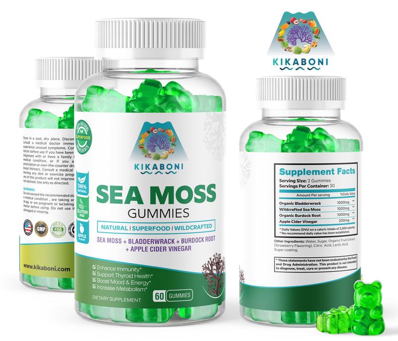 Kikaboni - Sea Moss ACV Gummies - 60 Gummies