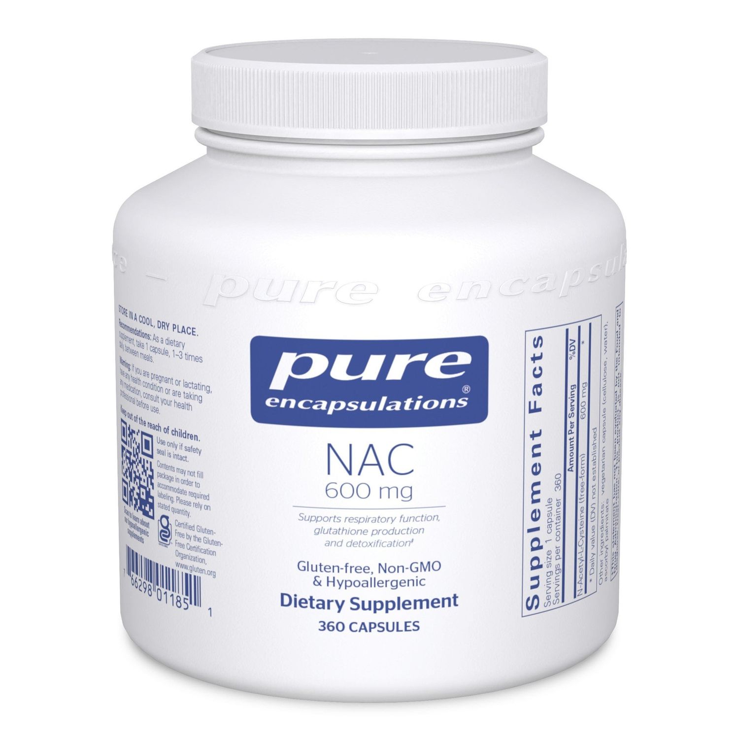 Pure Encapsulations - Nac 600 mg - 360 Capsules