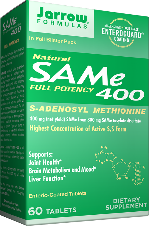 Jarrow - Sam-E S-Adenosyl-L-Methionine 400 - 60 Tablets