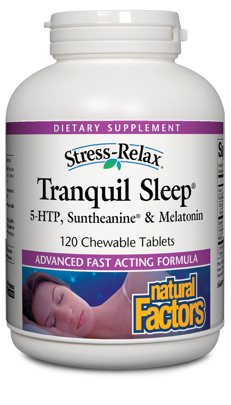 Natural Factors - Stress-Relax Tranquil Sleep Chewable - 120 Tablets