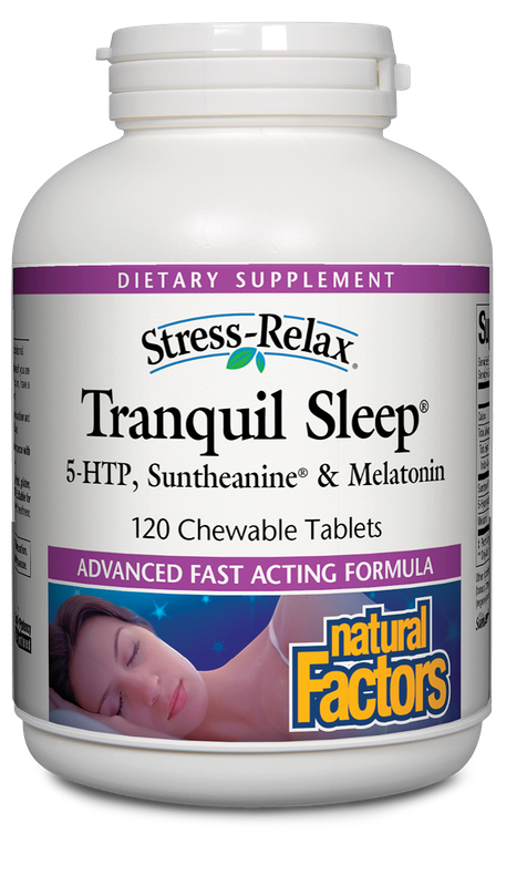 Natural Factors - Stress-Relax Tranquil Sleep Chewable - 120 Tablets