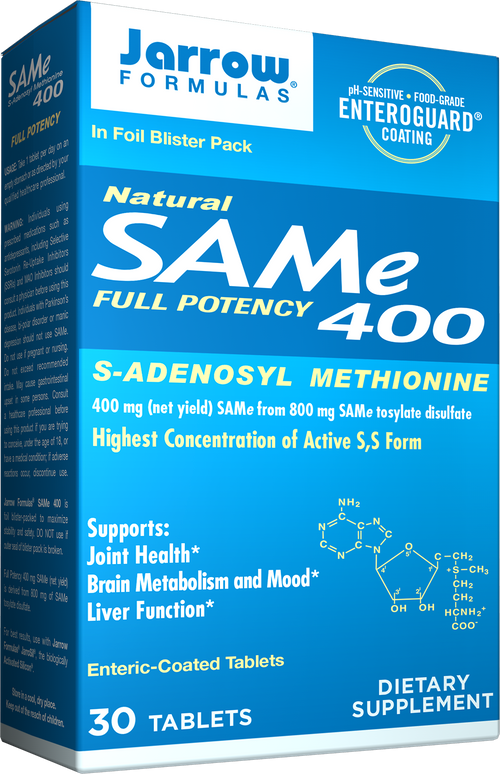 Jarrow - Natural Sam-E S-Adenosyl-L-Methionine 400 - 30 Tablets