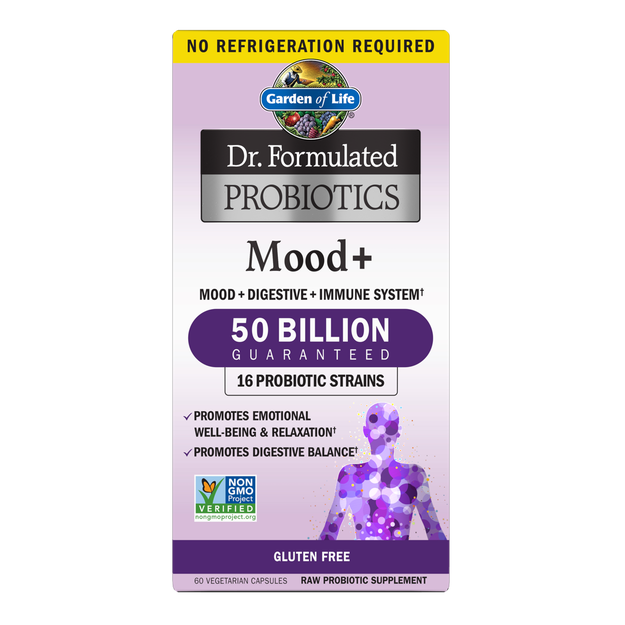Garden of Life - Dr. Formulated Probiotics Mood+ Shelf Stable - 60 Capsules