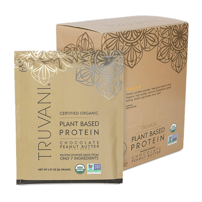 Truvani - Box of Chocolate Peanut Butter Protein Packs - 10 Packs