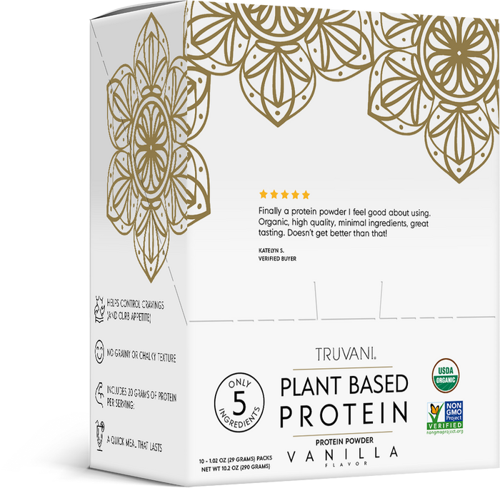Truvani - Box of Vanilla Protein Packs - 10 Packs