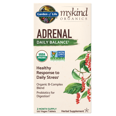 Garden of Life - Mykind Organics Adrenal Daily Balance - 120 Veg Tablets Garden of Life - Mykind Organics Adrenal Daily Balance - 120 Veg Tablets