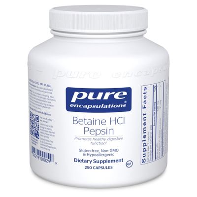 Pure Encapsulations - Betaine HCL Pepsin - 250 Capsules