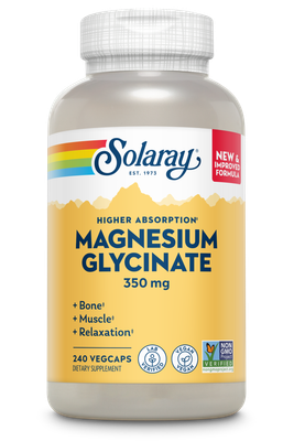 Solaray - Magnesium Glycinate 350 mg - 240 Veg Capsules Solaray - Magnesium Glycinate 350 mg - 240 Veg Capsules