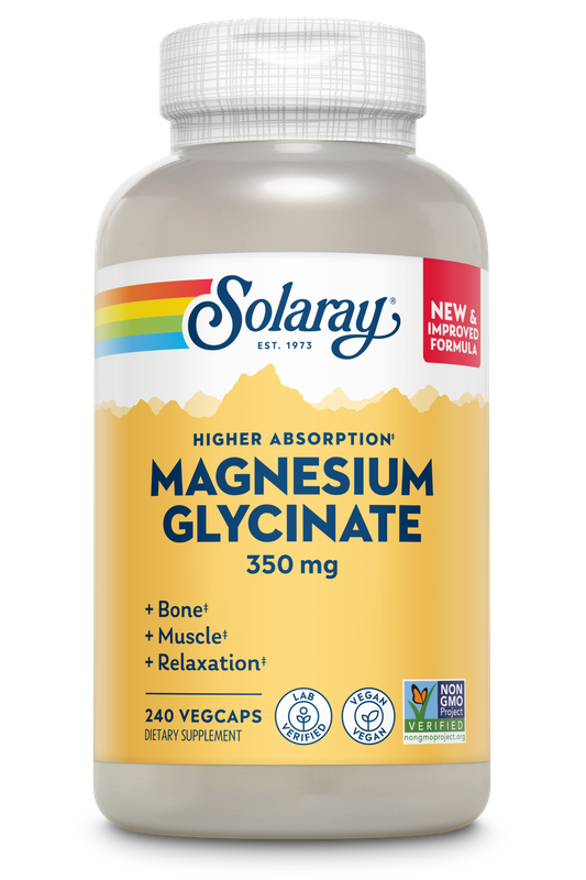Solaray - Magnesium Glycinate 350 mg - 240 Veg Capsules