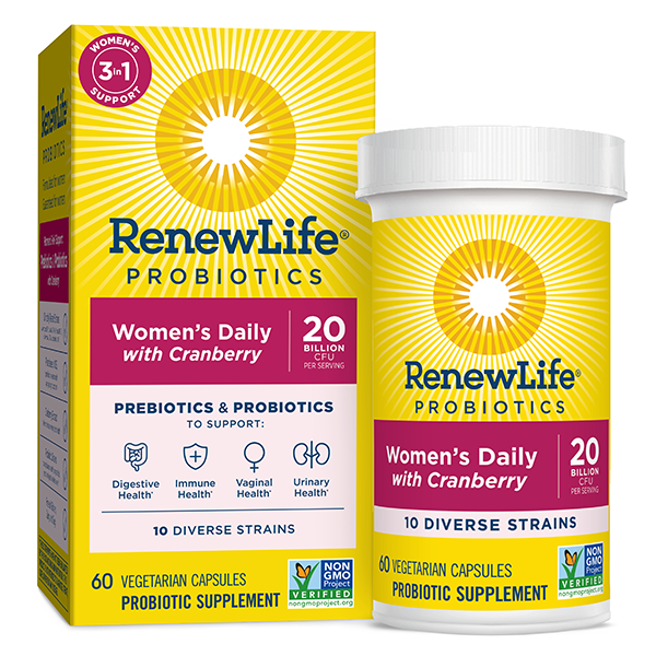 Renew Life - Women's Daily Probiotics + Prebiotics 60Ct - 60 Capsules