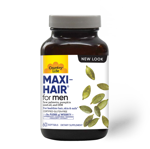 Country Life - Maxi Hair For Men Gluten Free - 60 Tablets