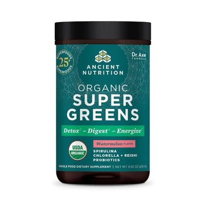 Ancient Nutrition - Super Greens Watermelon - 25 Servings Ancient Nutrition - Super Greens Watermelon - 25 Servings