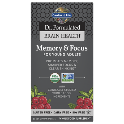 Garden of Life - Dr. Formulated Brain Health Memory &amp; Focus - 60 Tablets