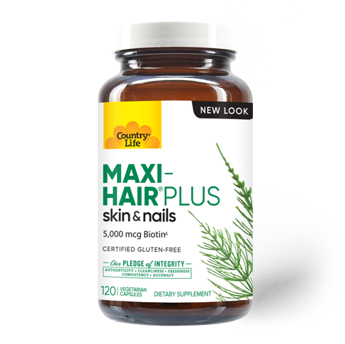 Country Life - Maxi Hair Plus 5000 mcg - 120 Veg Capsules