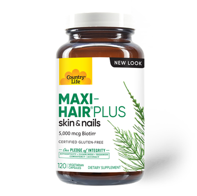 Country Life - Maxi Hair Plus 5000 mcg - 120 Veg Capsules