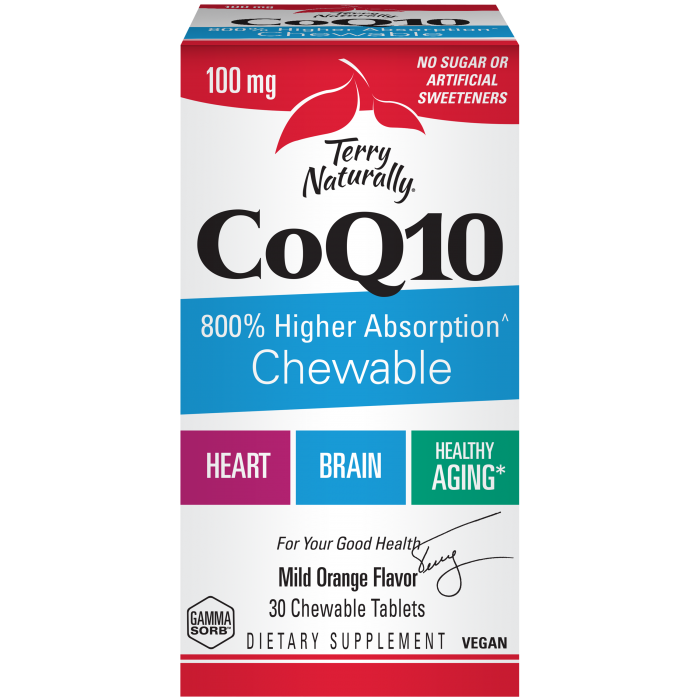 Terry Naturally - Chewable CoQ10 Orange - 30 Chewables