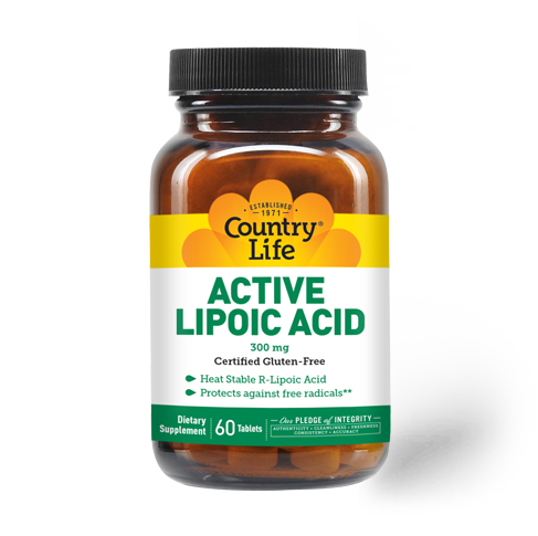 Country Life - Active Lipoic Acid 300 mg - 60 Veg Capsules