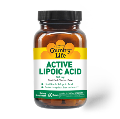 Country Life - Active Lipoic Acid 300 mg - 60 Veg Capsules